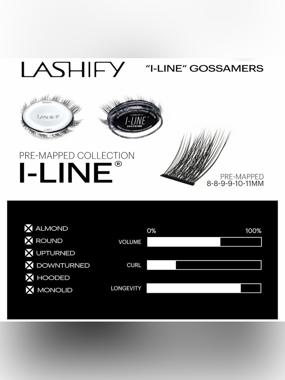 Lashify I-LineShort PreMapped Gossamer Lash Set New! - Picture 4 of 6